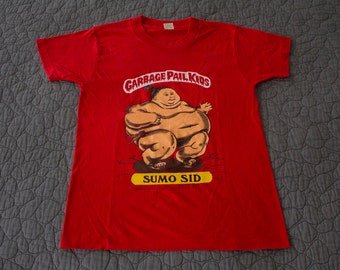 True Vintage Garbage Pail shirt 1985 - Sumo Sid Mail Order T-shirt - GPK trading cards - Screen Stars