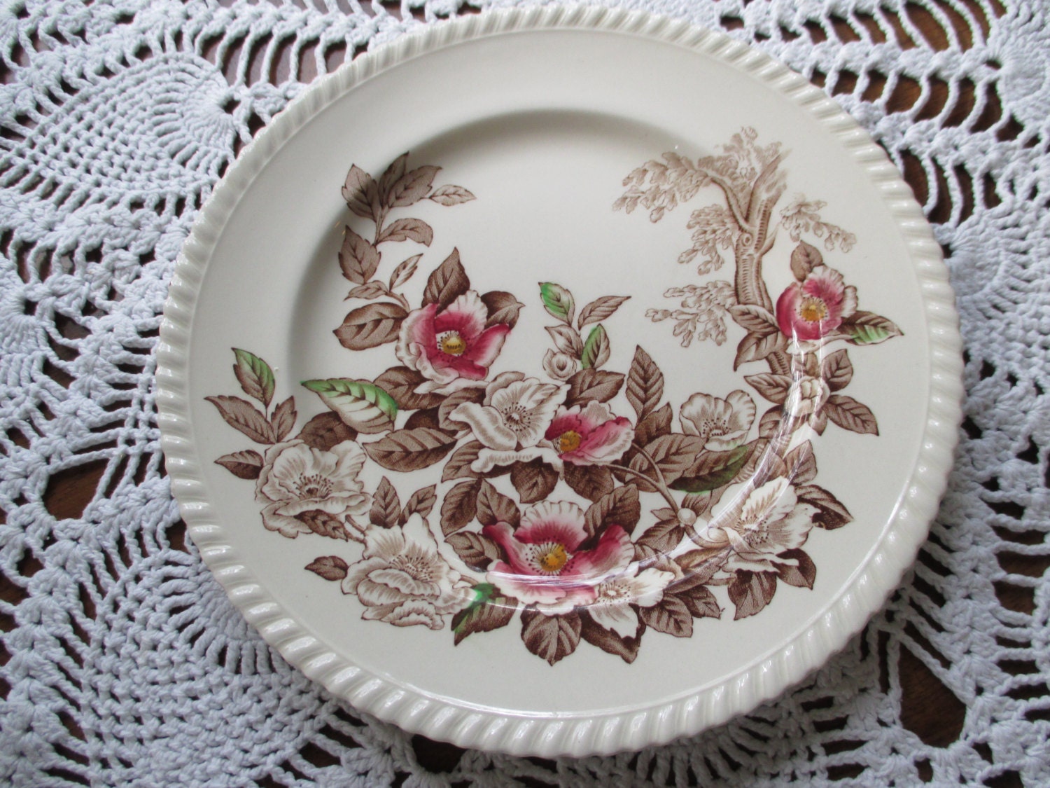 Johnson Bros. Windsor Ware Dinner Plate Appleblossom Pattern Haute