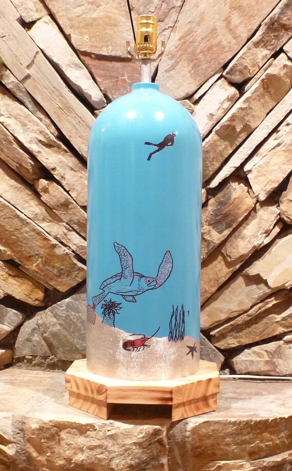 Engraved Scuba diving tank lamp by PSACustomCreations on Etsy