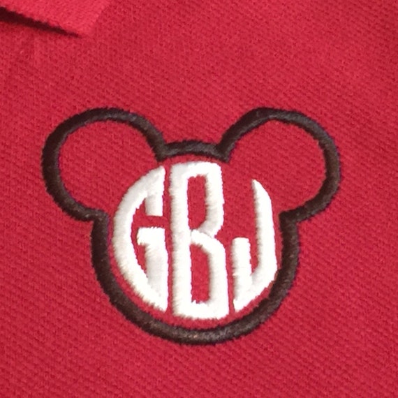 Monogrammed Mickey Mouse golf shirt boys uniform polo