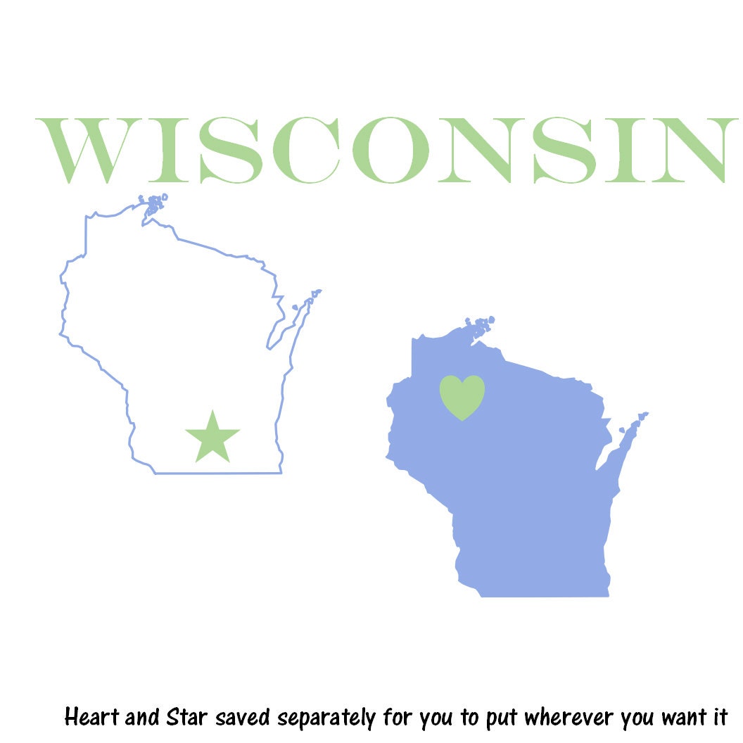 wisconsin map clipart - photo #33