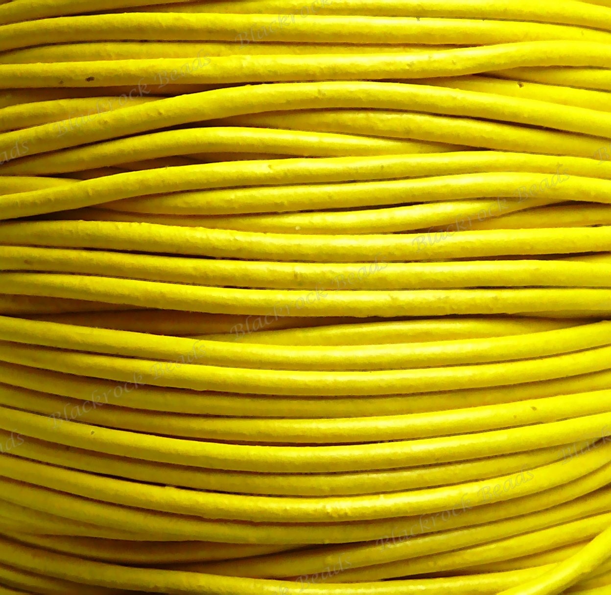 1.5mm Yellow Leather Cord 3 Yards / 9 Feet / 2.74 Meters