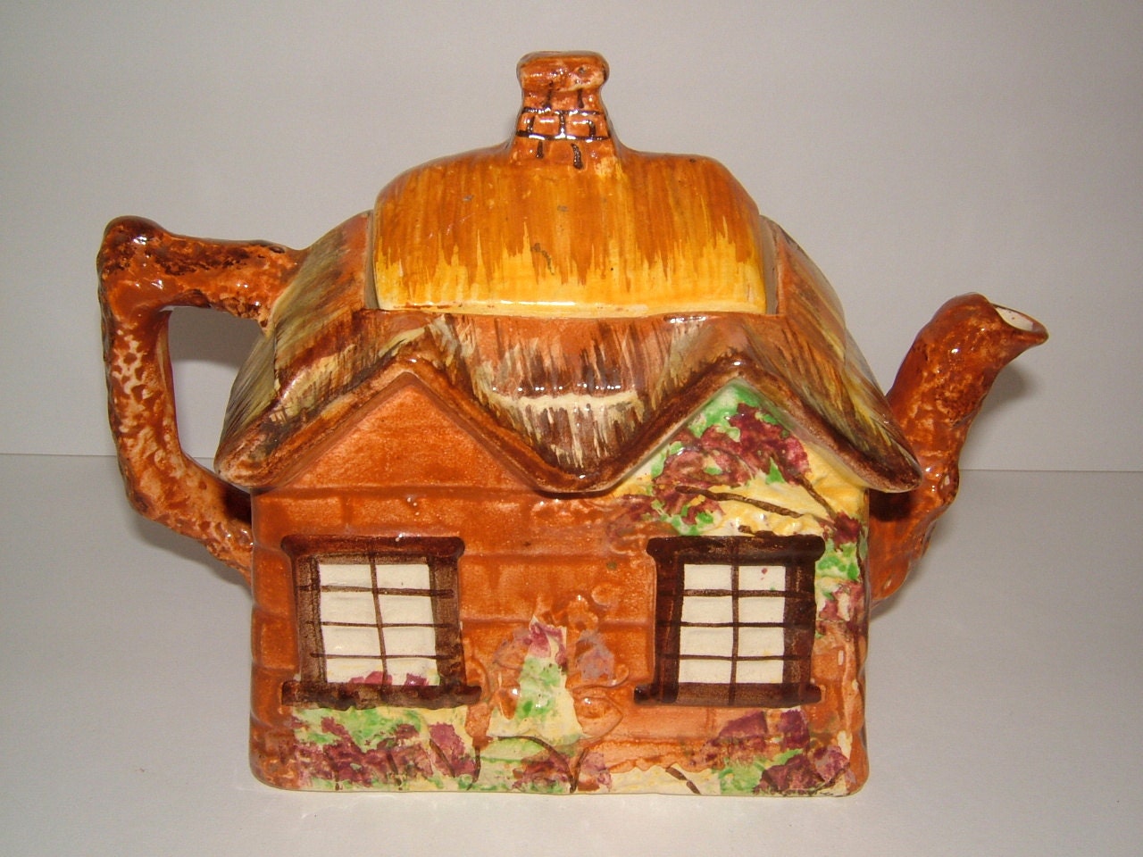 1950s Ye Olde England Cottage Teapot Rustic by BiminiCricket