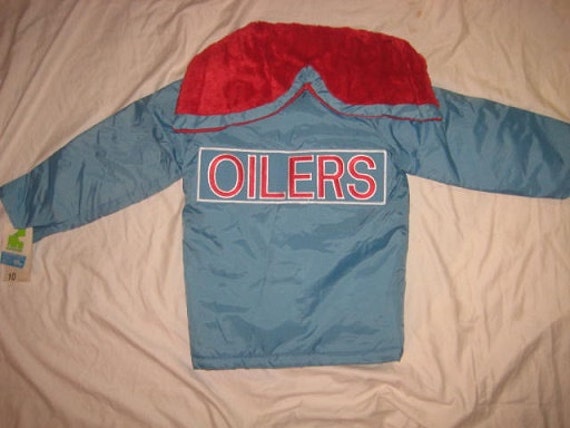 Kid's Vintage NFL OILERS jacket Parka size 10 by CraftyCubitt