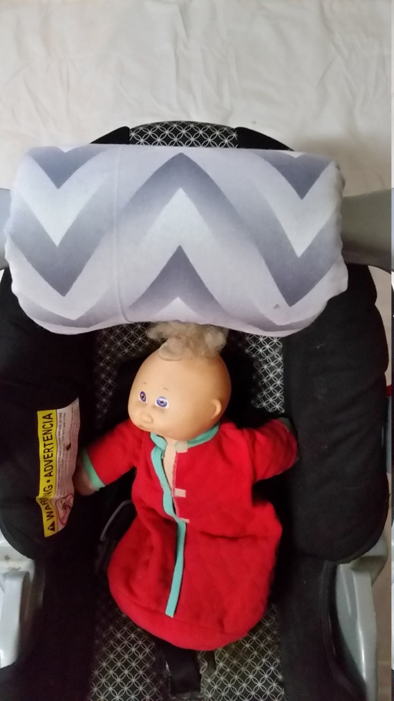 Gray Padded Baby Carrier Handle Infant Car Seat Handle Cover