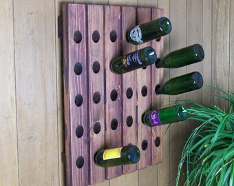 Clearance Sale: Red Wine Rack Riddling Rack Wine Boards Antique Style 30 Bottle