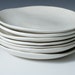 9 Matte White Stoneware Plate Ceramic Pottery Handmade