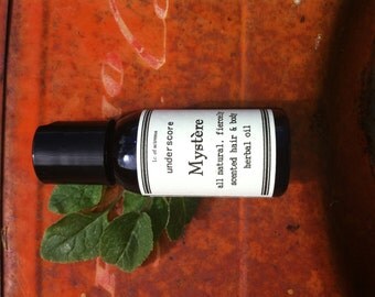 Mystère, hair and body herbal oil, perfume oil, all natural, fiercely scented