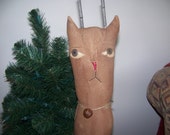 Primitive Reindeer Bobbin Holiday Christmas Decor