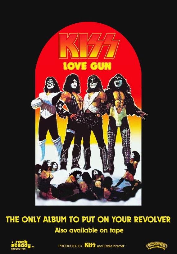 Kiss 1977 Love Gun Revolver Ad Stand Up Display By Kiss76 On Etsy 2763