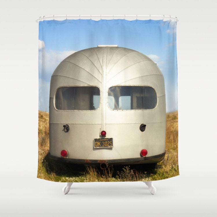 Airstream Shower Curtain Vintage Airstream by MScottPhotography