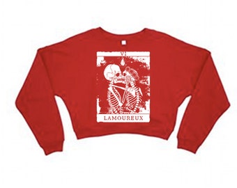 ... Screen Print Top Crop Long Sleeve Pullover Raglan Sweater American