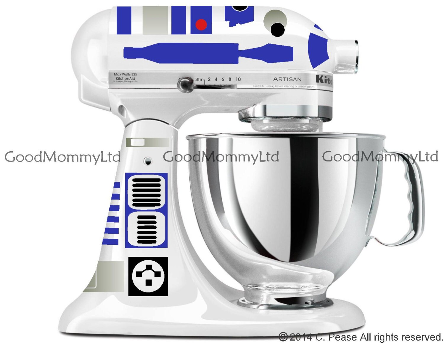 R2D2 Decal Kit For Your KitchenAid Stand Mixer Star Wars