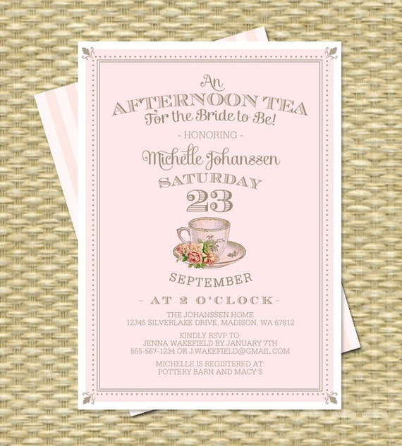 Tea With The Bride To Be Invitations 4