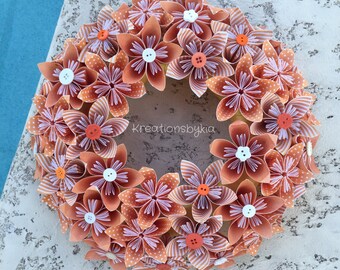 origami  kusudama  appeal birthday kusudama orange wreath wedding wreath 12 origami paper  flower