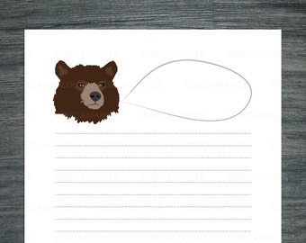 Popular items for bear stationery on Etsy