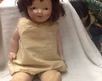 Vintage Straw Stuffed Doll