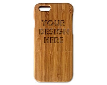Personalized Bamboo iPhone 7 Plus case, Custom Wood iPhone 7+ Case, Engraved iPhone 7 Plus case (5.5 Inch) by Primovisto