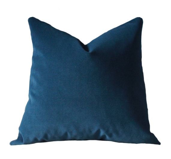 Dark Blue Pillow Cover Blue Velvet Pillow Cover Solid Blue