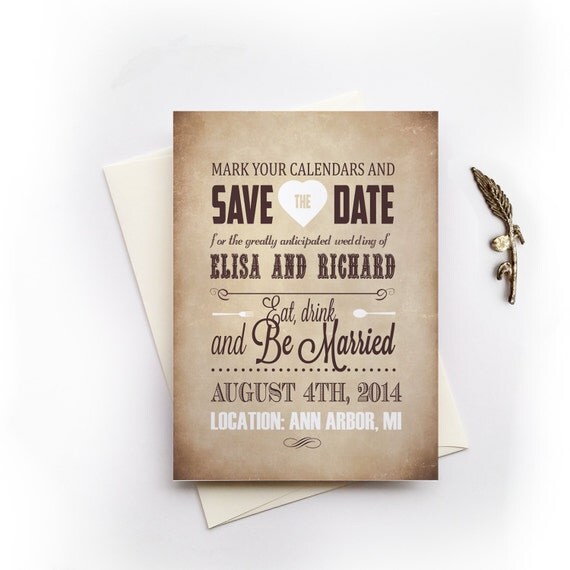 Save The Date Rustic Country Barn Wedding By Designedwithamore 