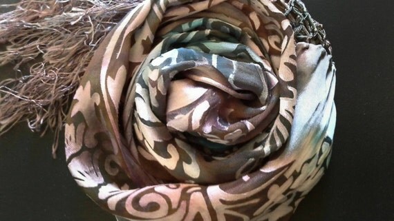 Items similar to SOLD OUT Made to Order, Silk scarf or wrap in beige