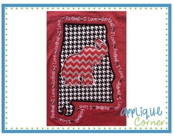 INSTANT DOWNLOAD State of Alabama Elephant applique design in digital format for embroidery machine by Applique Corner