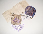 Rune set;  Elder Futhark Runes; Clear or lavender glass cabochons; Divination Reading Tool;  Viking Rune Set Purple or Black