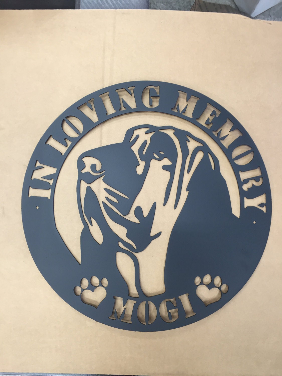 Dog memorial sign pet memorial custom metal sign by SCHROCKMETALFX