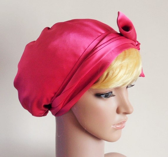 natural silk scarves for hair Scarf, Head Silky Pink Elegant Bandana, Satin Retro Style Wrap, Hair