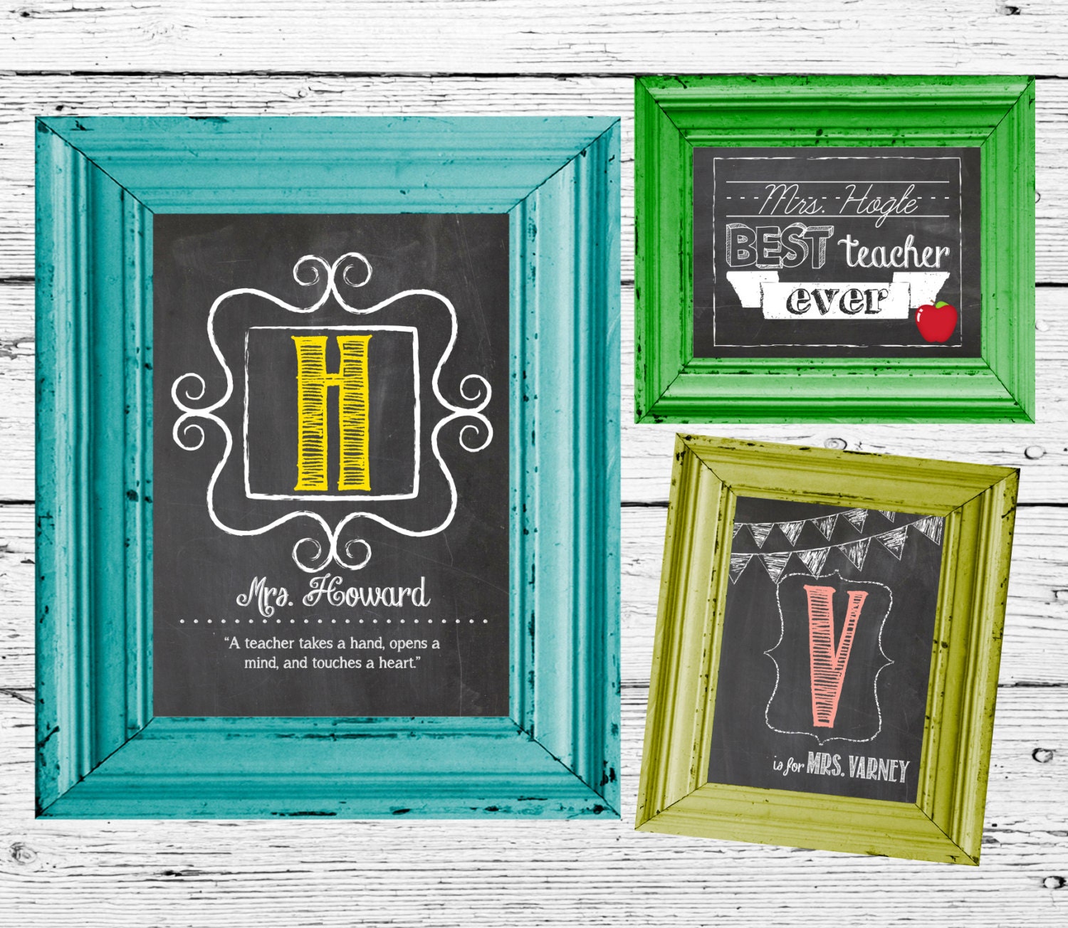 adorable teacher chalkboard prints