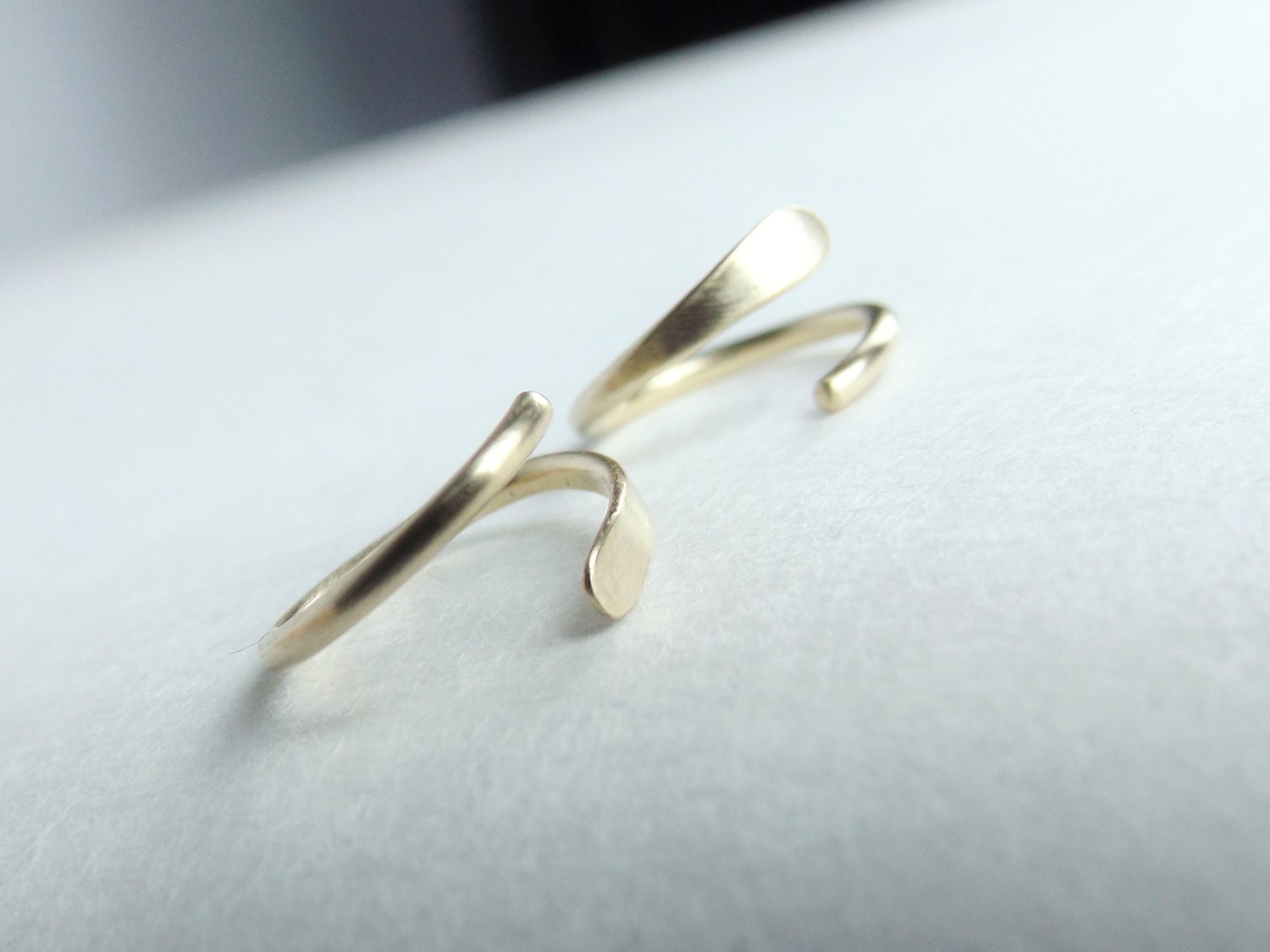 Solid 14k Yellow Gold Sleeper Earrings Gold Sleeper Earrings