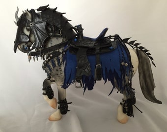 Model Horse Fantasy Dragon Armor Costume & Breyer SR Friesian