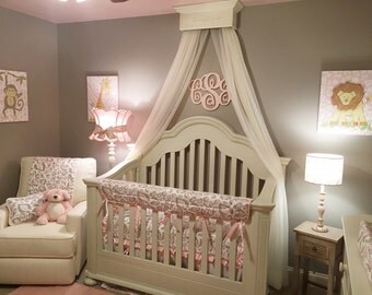 Bed Crown Canopy, Crib Crown, Nursery Design, Wall Decor, Shabby Chic