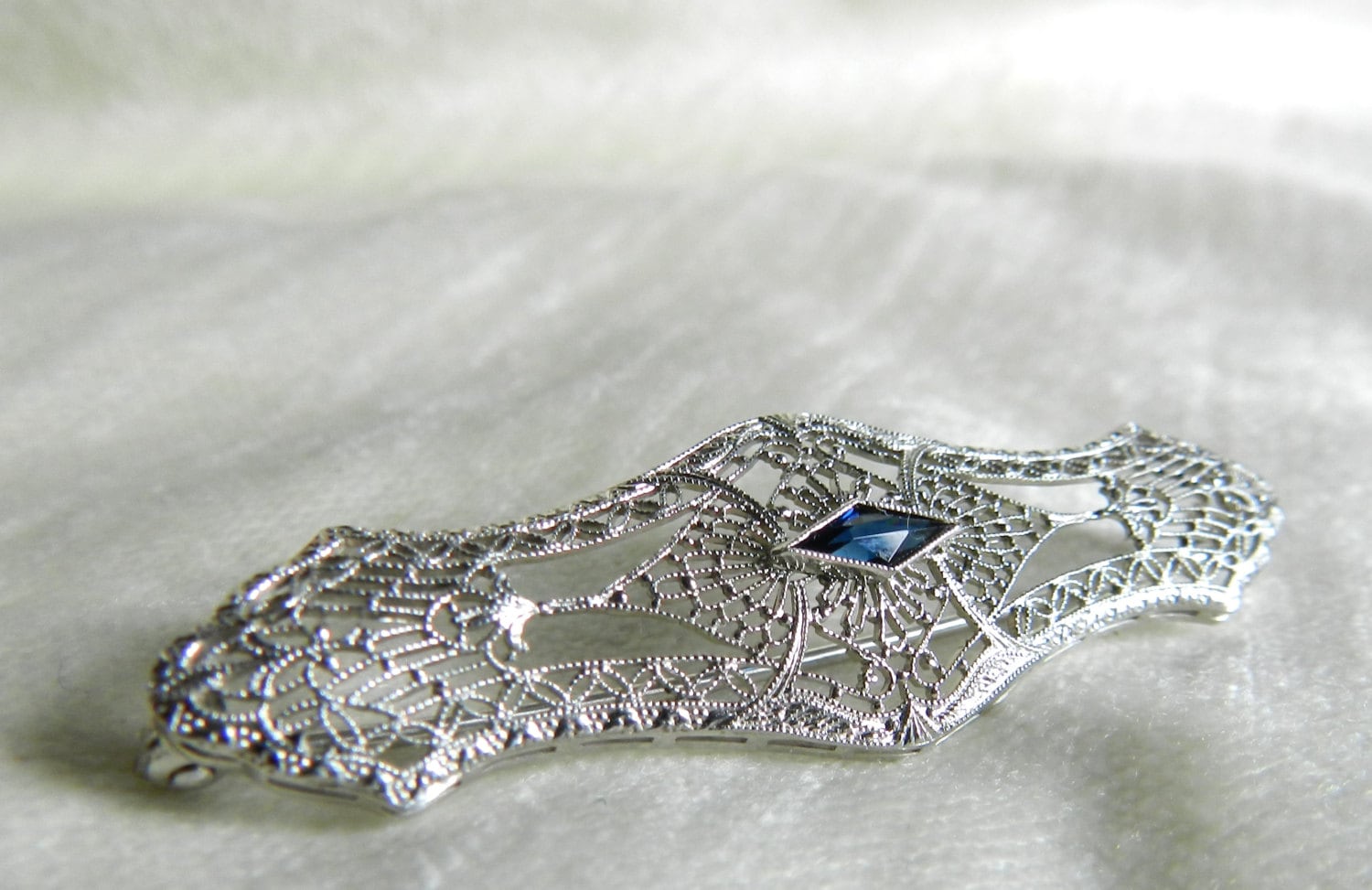 Art Deco Bridal Brooch Wedding Dress Embellishment Filigree