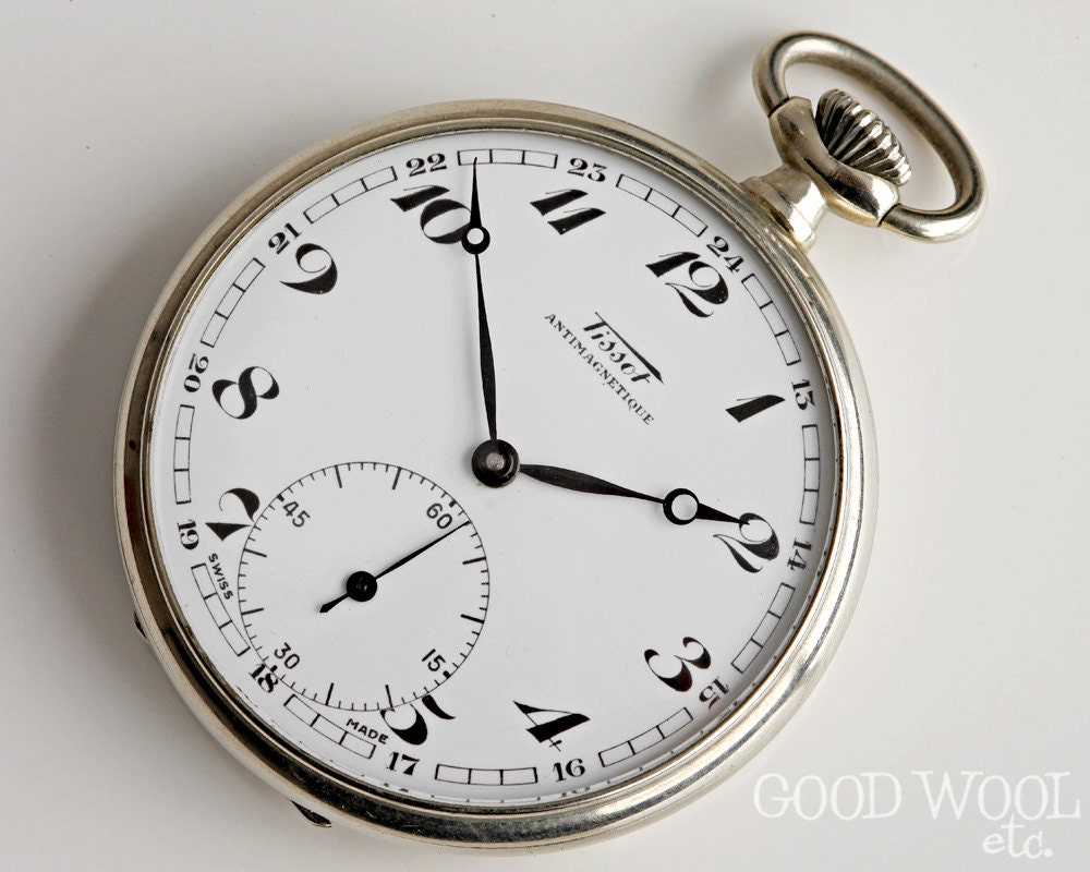 stunning 1949 tissot pocket watch swiss luxury watch