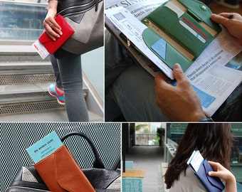 Tripping Wallet Button Flap Purse Passport Cover Boarding Pass holder