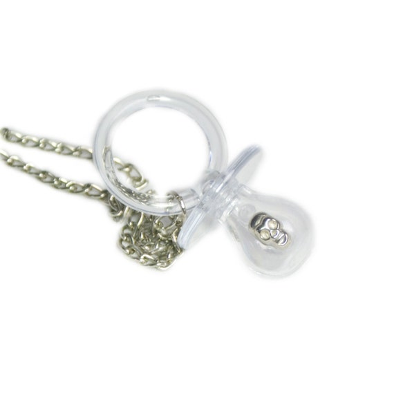 Maxi Charm Necklace Retro 90s Pacifier by fashionmeme on Etsy