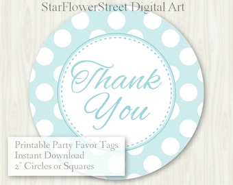 Baby Shower Favor Tags Baby Boy thank you by StarFlowerStreetDA