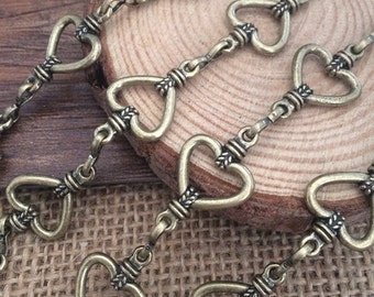 102cm antique bronze Chain 24x14mm wide