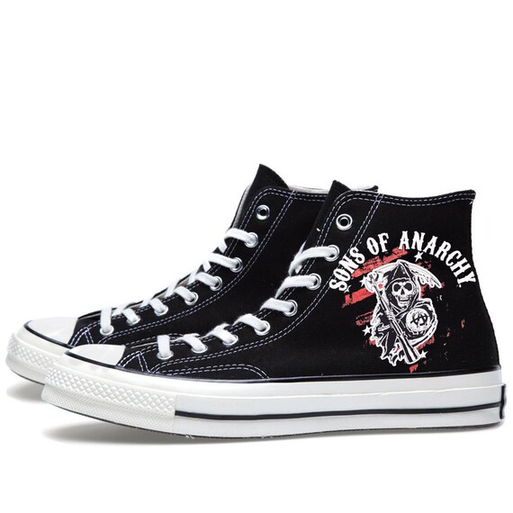 Custom Hand Painted Converse Shoes Sons of Anarchy DIGITAL