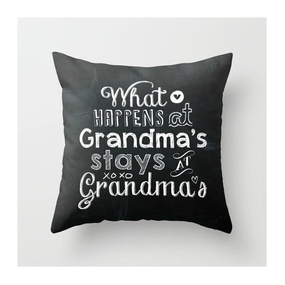 Items similar to What Happens At Grandma's Stays At Grandma's Pillow
