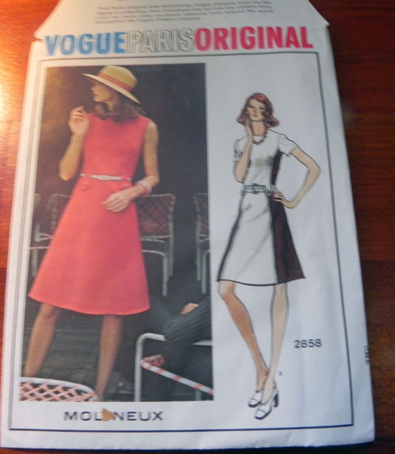 1960s Molyneux Mod Dress Sewing Pattern Vogue By Retroactivefuture 7234