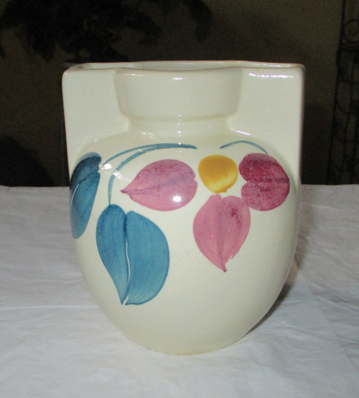 6 inch Purinton Pottery SLIP WARE Vase Hand Painted by CRCRUMSEY