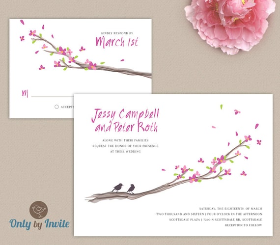 Cheap Wedding Invitations and RSVP cards printed | Birds ...