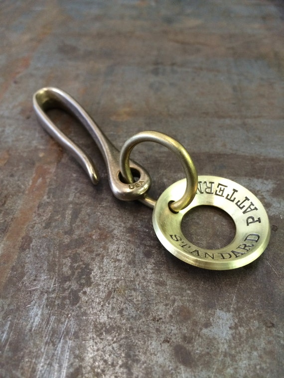 Items similar to Customized Solid Brass Keyloop Belt Hook Made in USA
