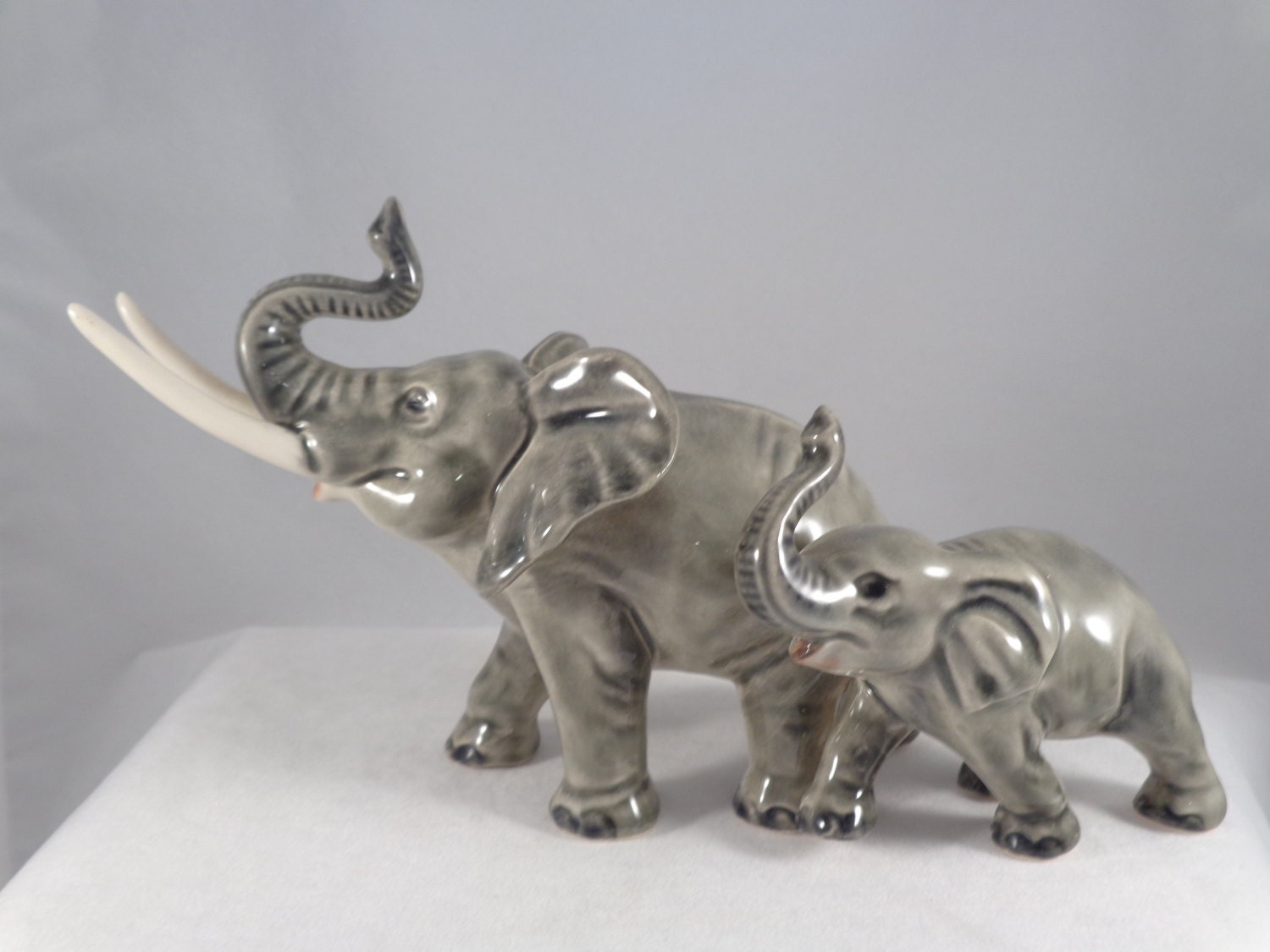 Vintage Goebel Elephant Figurines 1960's W Germany Mamma