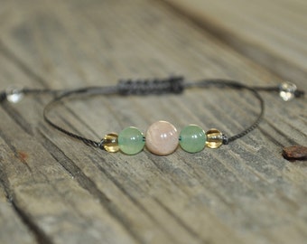 Good Luck, Sun Stone, Aventurine, Citrine, Meditation Bracelet, Yoga Bracelet, Crystal Healing, Minimalist, Prosperity, Energy, Creativity