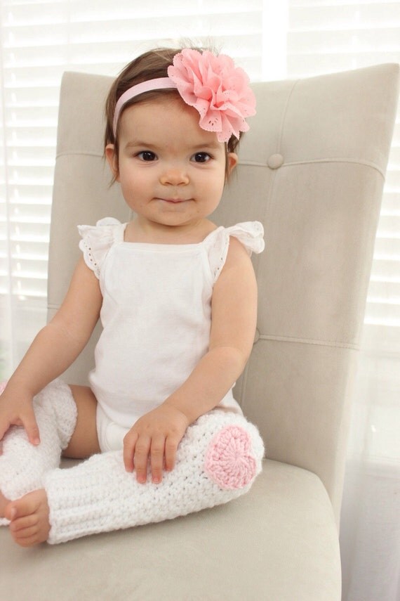 Heart Leg Warmers for Baby/Toddler Heart Leg Warmers White