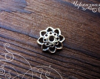 Brass Steampunk Spacer - Handmade Findings - Steampunk Rosette - Brass Steampunk Findings L1458(2)