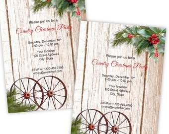 Free Country Christmas Invitations Templates 8